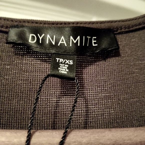 Dynamite Bodycon Crossover dress, sz XS, chocolate brown, NWT - Picture 4 of 4